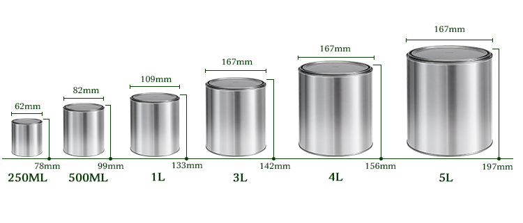 0.5L Empty Metal Paint Can - 62x79mm Leak-Proof Tin for DIY Craft & Touch-Ups, Small Round Container for Acrylic/Latex Paint