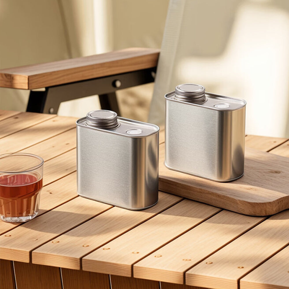 1L Coffee Tin with One-Way Degassing Valve - Food Grade Tinplate Airtight Container for Whole Bean Coffee Storage, Commercial & Home Use (116x60x183mm) Bulk Pack