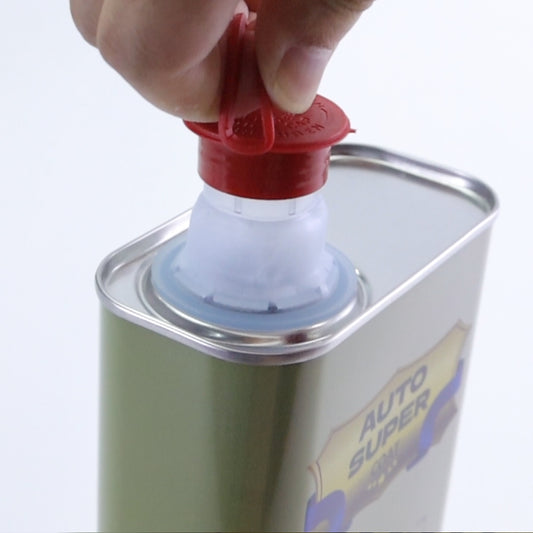 1L Industrial Square Can - Leak-Proof for Hydraulic Oils & Coolants (116*60*183mm)