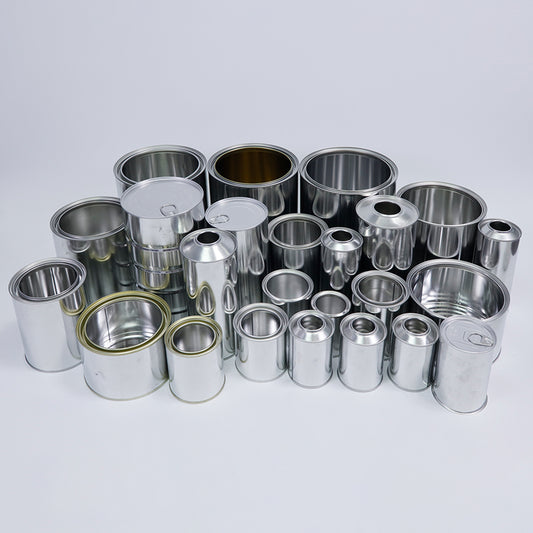 2.5L Industrial Metal Paint Drum - 137x159mm UN Certified for Chemical Storage, Leak-Proof Empty Tin for Oil-Based Paints